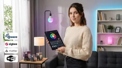 Smart Lighting for Home Automation: Complete Guide to Zigbee, Z-Wave, Matter & Wi-Fi Systems