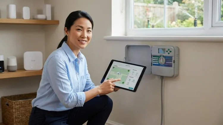 What protocols do smart irrigation controllers use and do they need hubs?